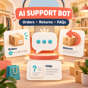 AI ecommerce support bot for order status, returns and FAQs