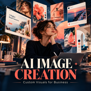 AI image creation for custom business, website, advertising and social media visuals