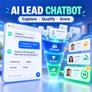 AI lead qualification chatbot for capturing and scoring website leads