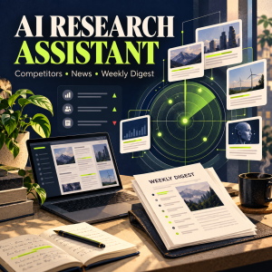 AI competitor and news research assistant with weekly digest
