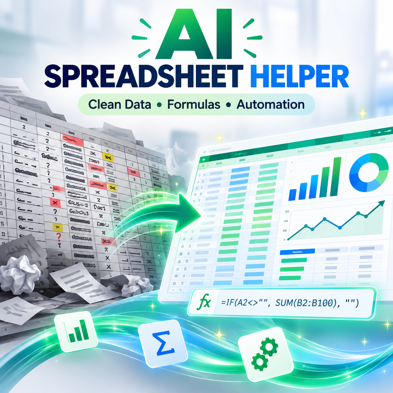 AI Spreadsheet Helper: Clean Data, Write Formulas and Automate Sheets with AI