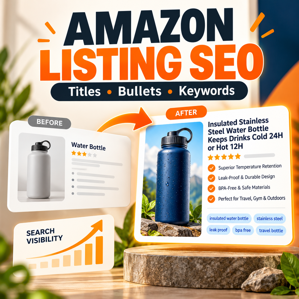 Amazon Listing SEO Optimization: Titles, Bullets and Backend Keywords