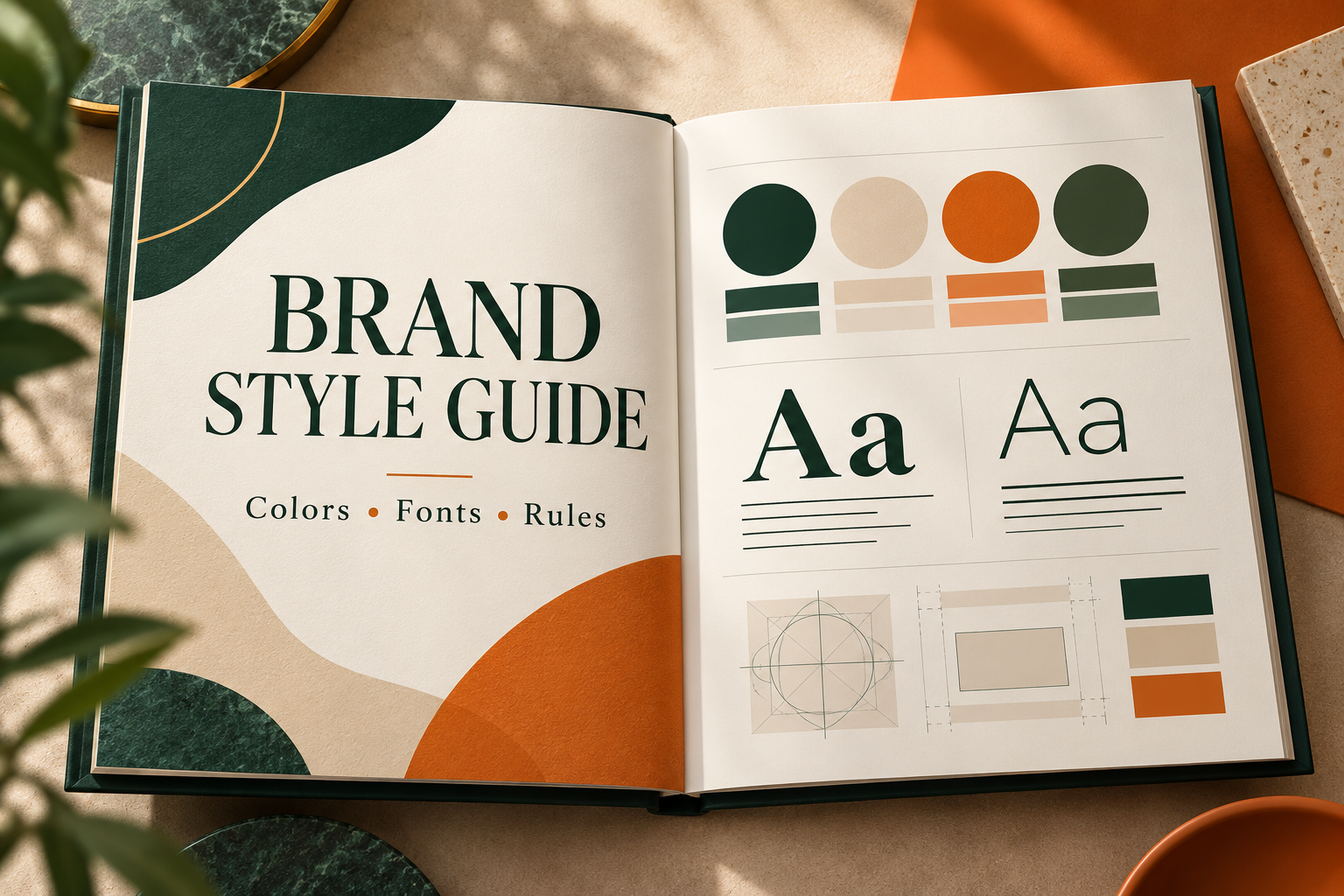 Brand Style Guide Design: Colors, Fonts and Logo Usage Rules