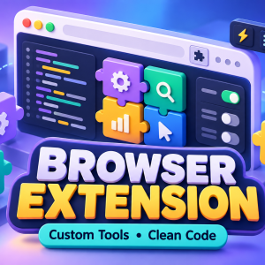 Custom browser extension development with modular tools and clean code