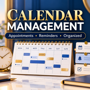 Calendar management appointments and reminder setup