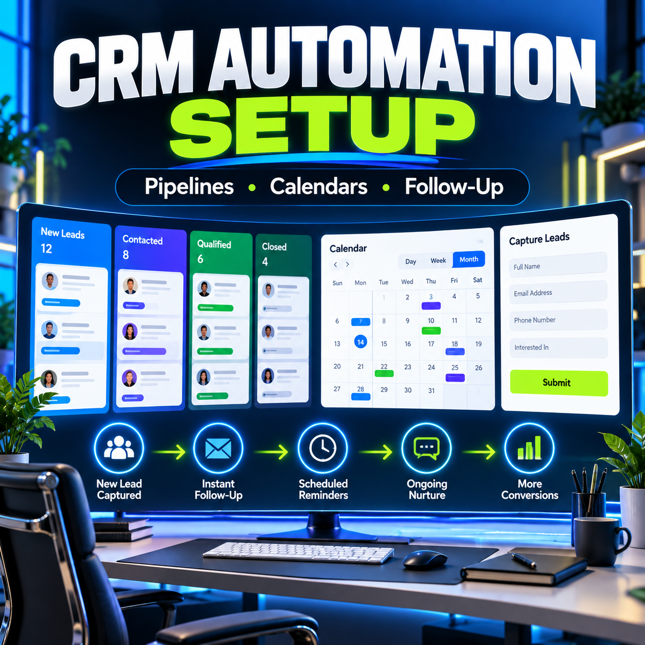 GoHighLevel CRM Setup: Pipelines, Calendars, Forms and Follow-Up Automations