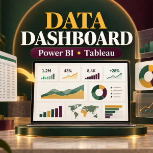 Interactive Power BI or Tableau dashboard built from Excel or CSV data