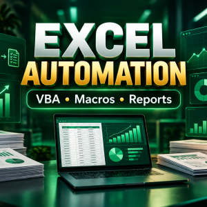 Excel VBA macro development for automated reports and repetitive tasks