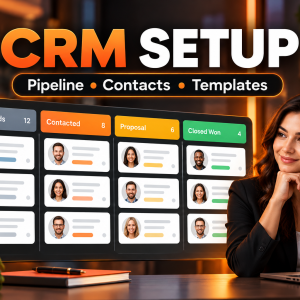 CRM pipeline contact import and email template setup