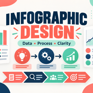 Clear infographic design for data and process summaries