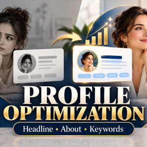 Professional profile optimization for headline about and keywords