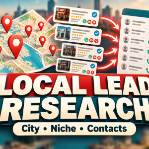Local business lead research by city and niche