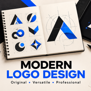 Modern professional logo design with source files
