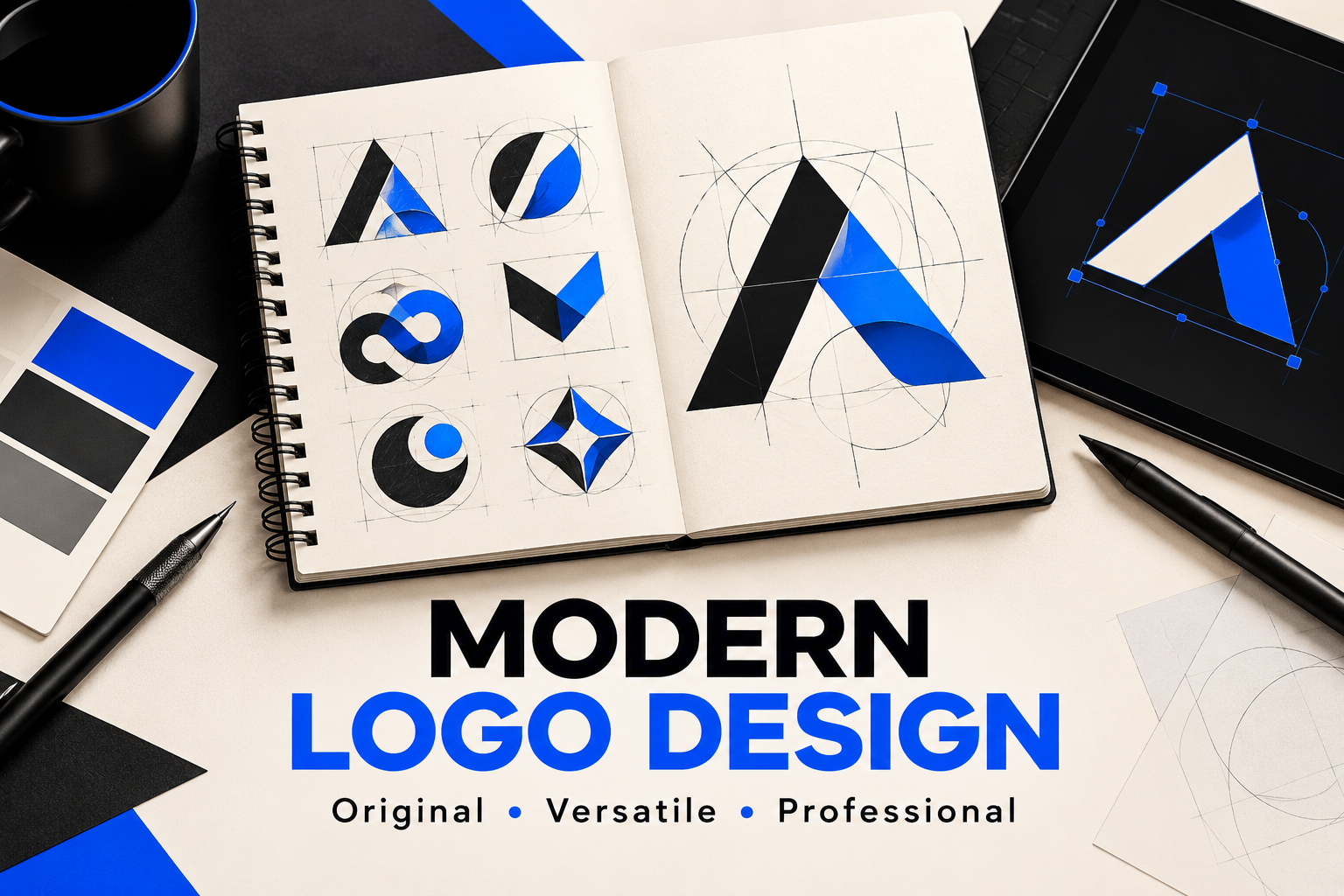 Modern Logo Design with Source Files: Professional Logo for Your Business