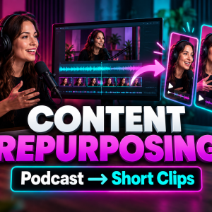 Podcast and long video repurposing into short clips