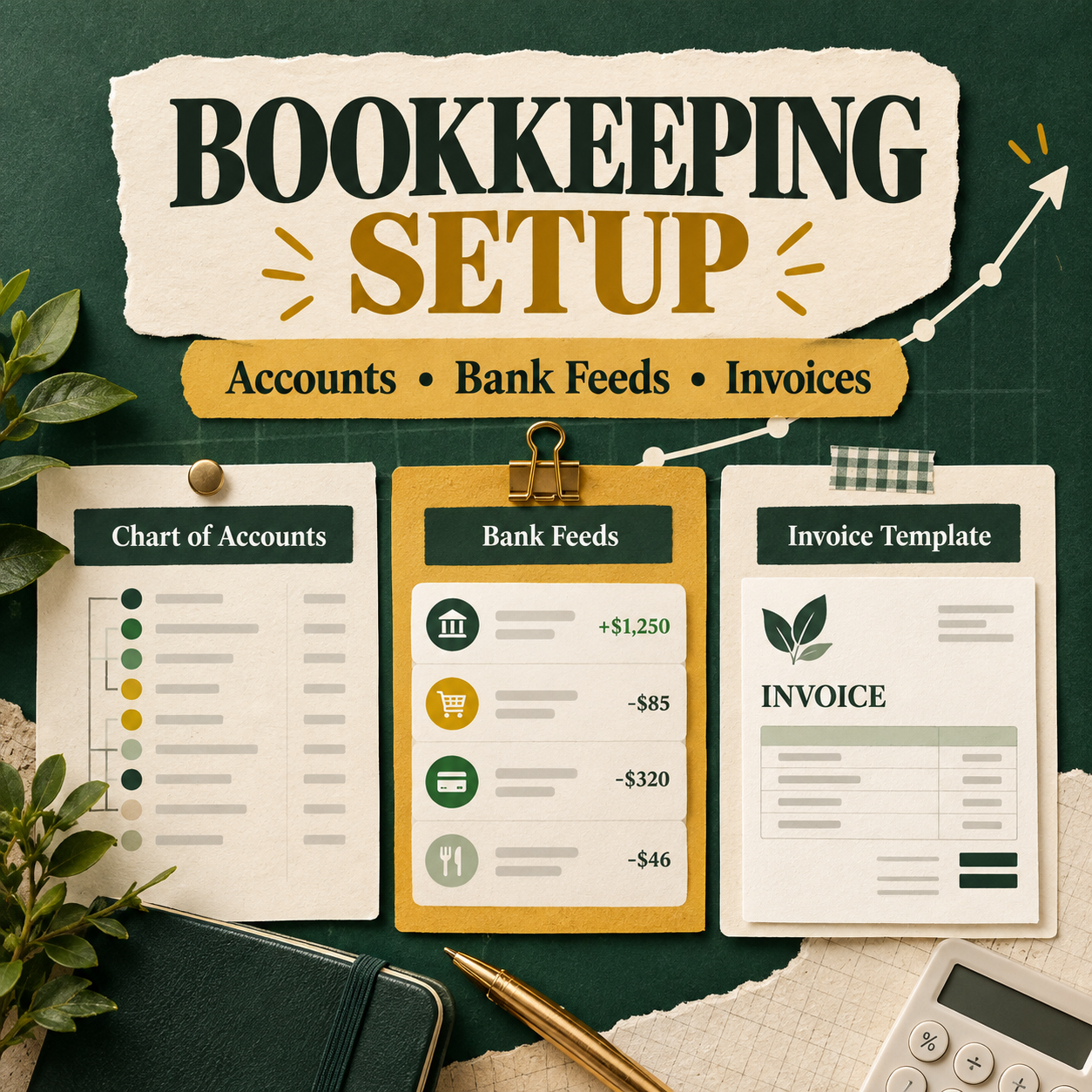 QuickBooks Online Setup: Chart of Accounts, Bank Feeds and Invoice Templates