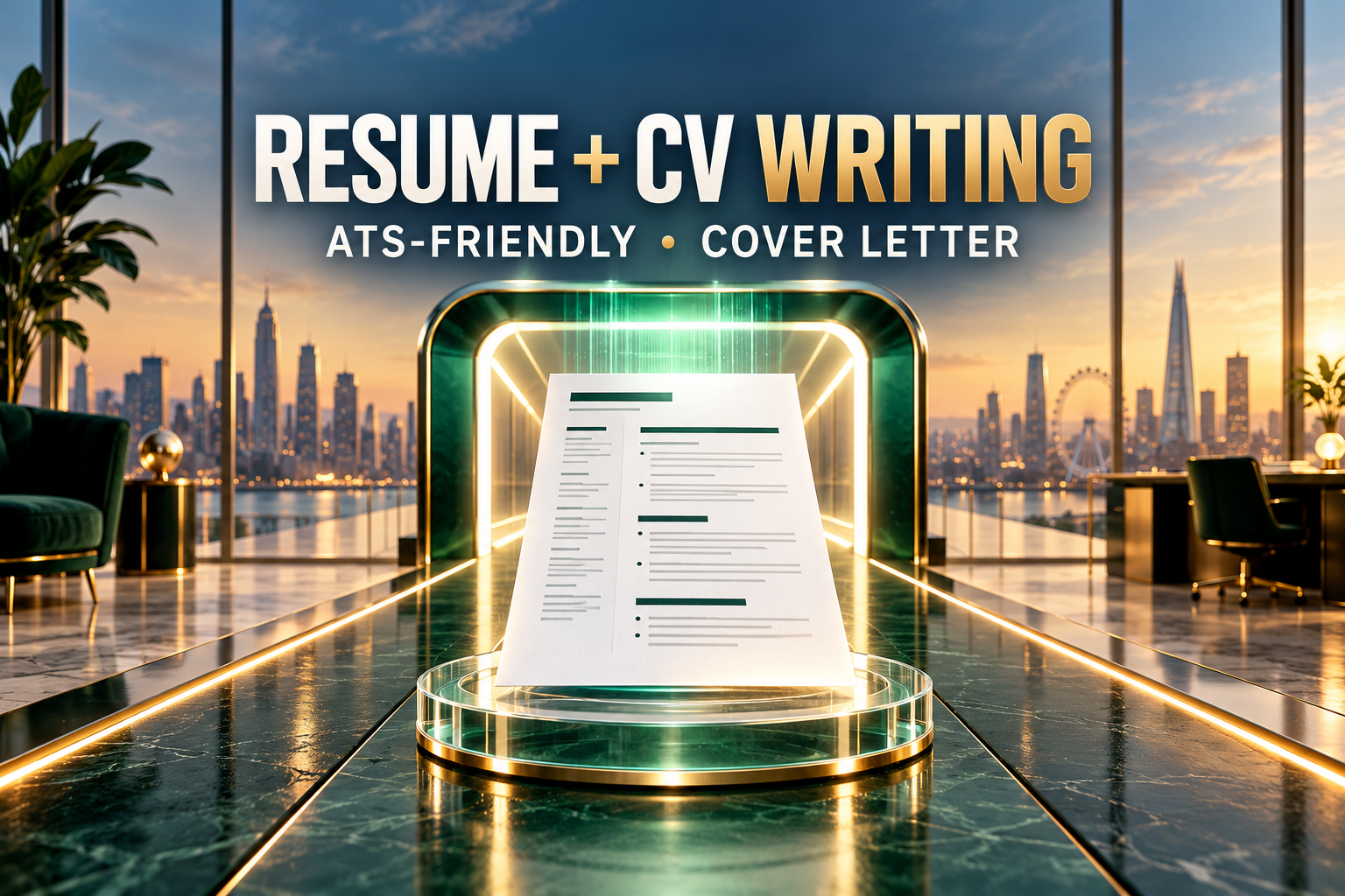 Resume and CV Writing for US and UK Jobs: ATS-Friendly Format with Cover Letter