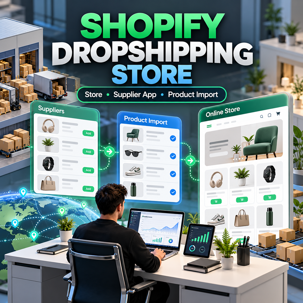 Shopify Dropshipping Store Setup: Store, Supplier App and Product Import
