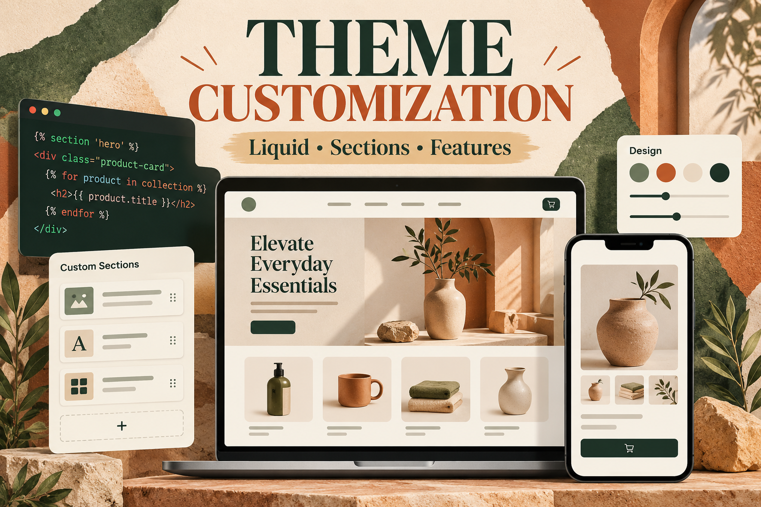 Shopify Theme Customization with Liquid: Sections, Product Pages and Custom Features
