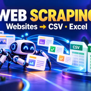 Web scraping script that collects website data into CSV or Excel