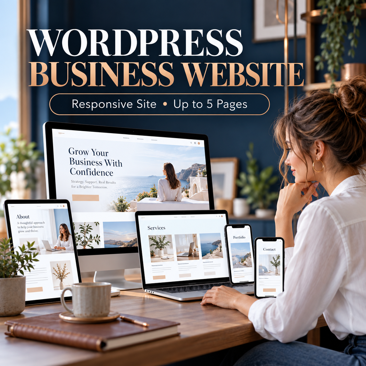 WordPress Website Design for Small Business: Responsive Site with Up to 5 Pages