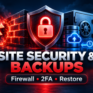 WordPress security hardening 2FA firewall and backups