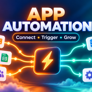 App automation setup for connected repetitive workflows
